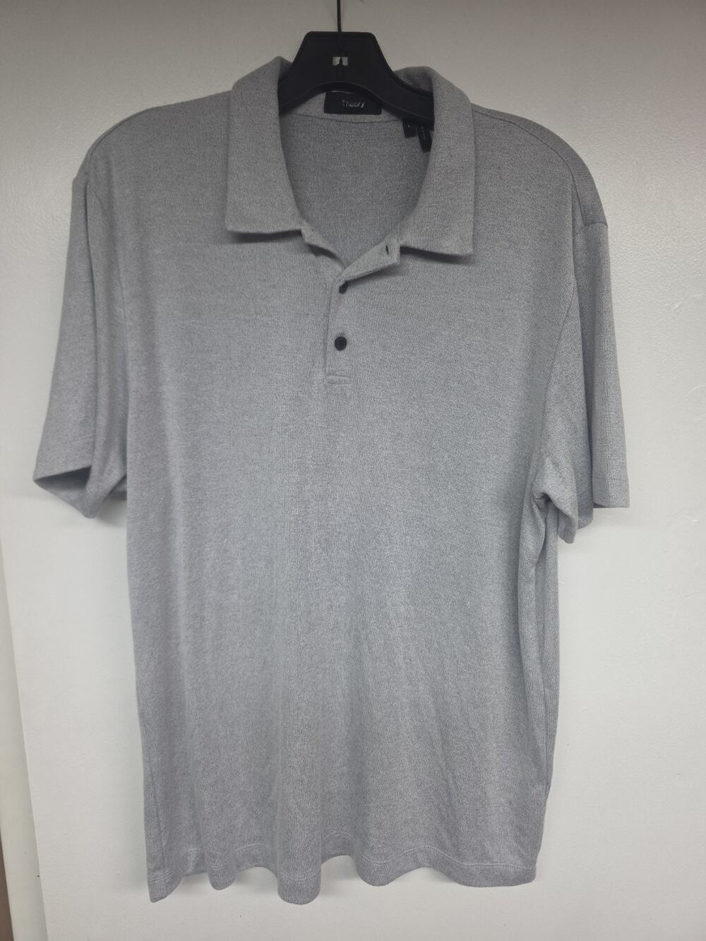 Theory Gray Polo Shirt Mens Large